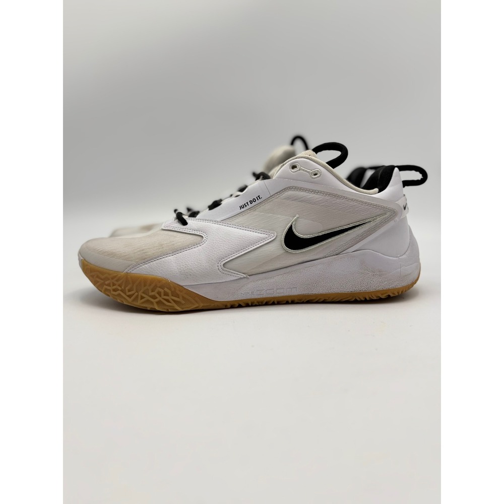 Nike Air Zoom Hyperace 3 Mens 13 White Black Gum Volleyball Shoes FQ7074-101 - Picture 3 of 8